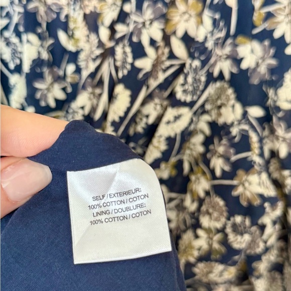 The Westside NWT Layla Navy Blue Floral Ruffle Smocked Prairie Mini Dress- Small - Picture 8 of 11